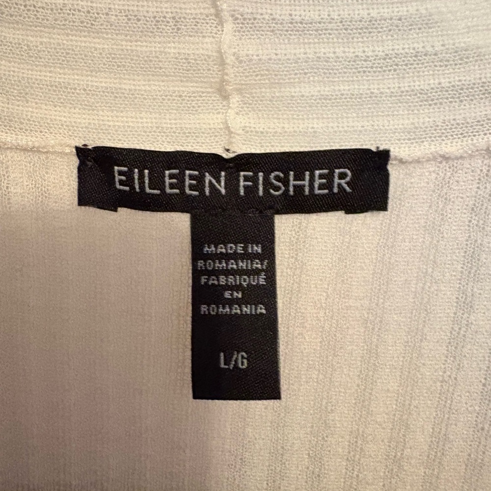 Eileen Fisher Cream Organic Cotton Blend Top - Picture 5 of 7